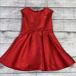 Lily Gaufrette Red Shimmer Dress